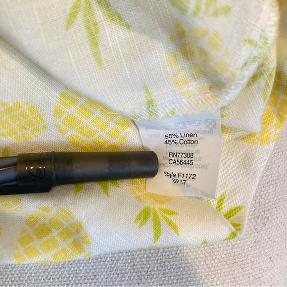 J Crew Factory Pineapple Linen Shirt XXS - Picture 7 of 8